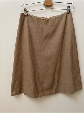Vintage Jacob Classic A-Line Brown wool/cotton blend Skirt